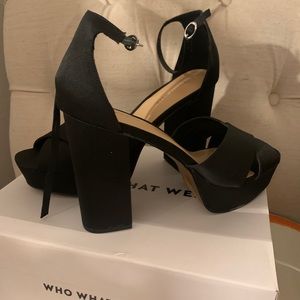 Who What Wear Platform Black Sandal
